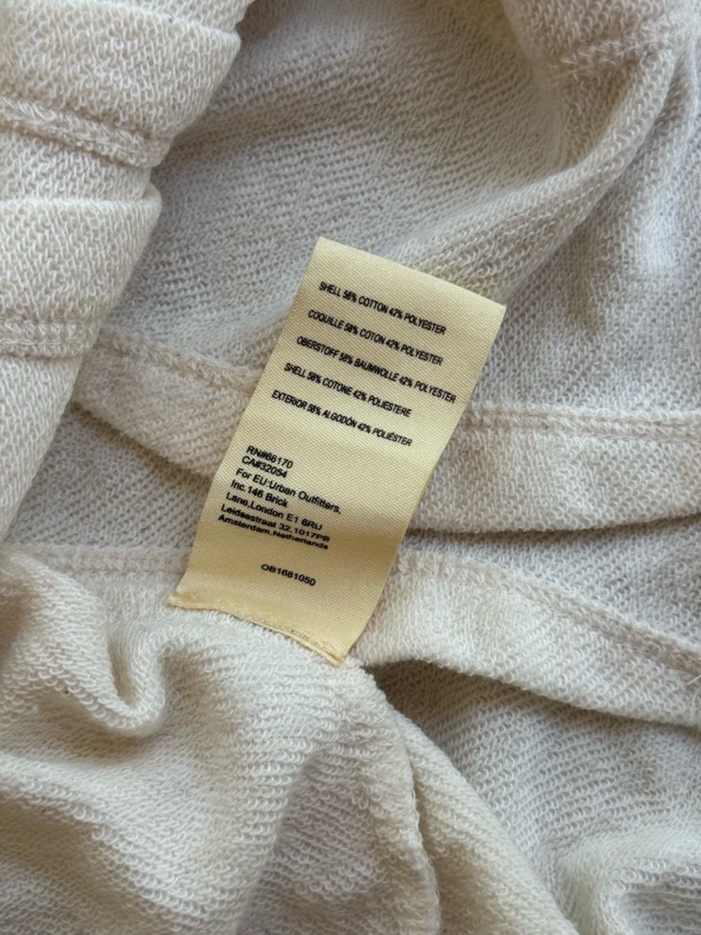 Anthropologie Pilcro Heather Cream Long-Sleeve Mockneck Corsette Sweatshirt - Picture 6 of 7